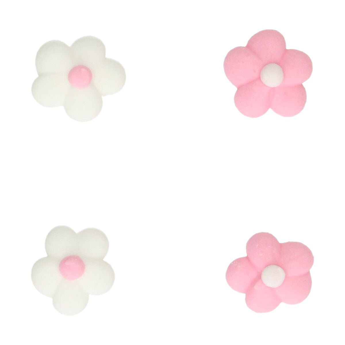 Set Flores de Azúcar Rosa/Blanco 64 uds. 🌸