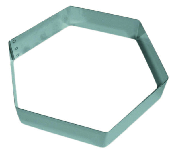 Molde "Mousse" Hexagonal (4,5 cm alto)