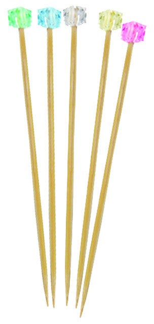 Brocheta de Bambú con Adorno Brillante 100 uds.