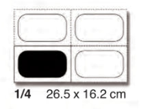 Cubeta GN Iinoxidable 1/4 - (26,5 x 16,2 cm)