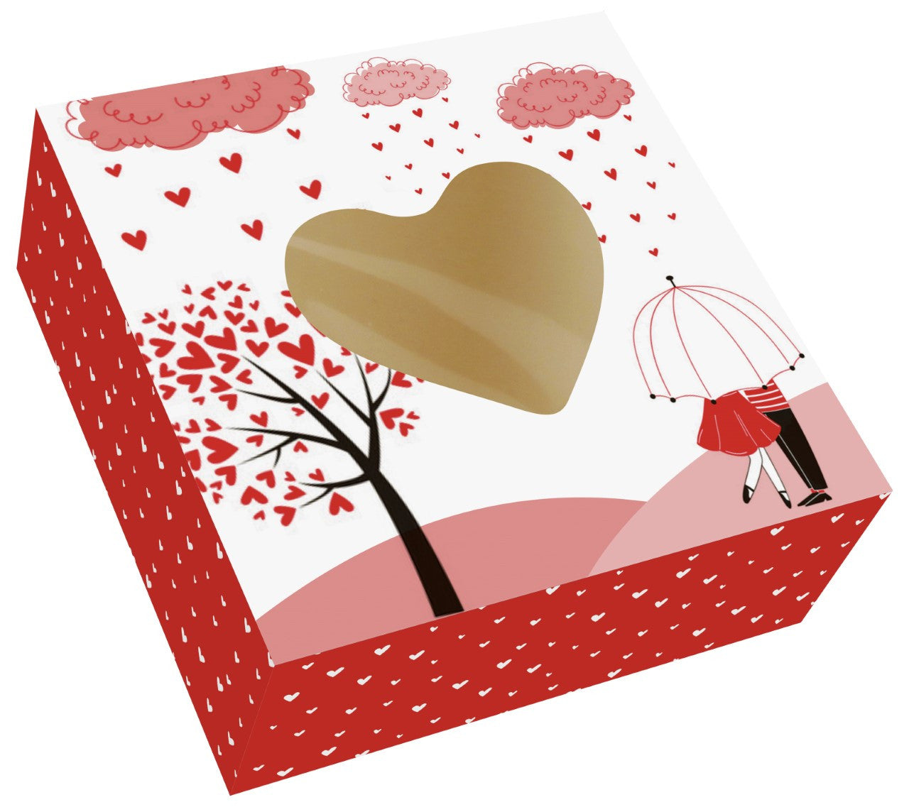 Caja cuadrada con tapa "Amore"