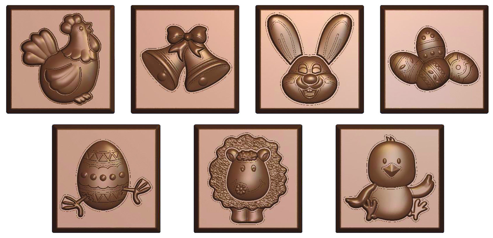 Moldes Chocolate de Pascua 7 modelos