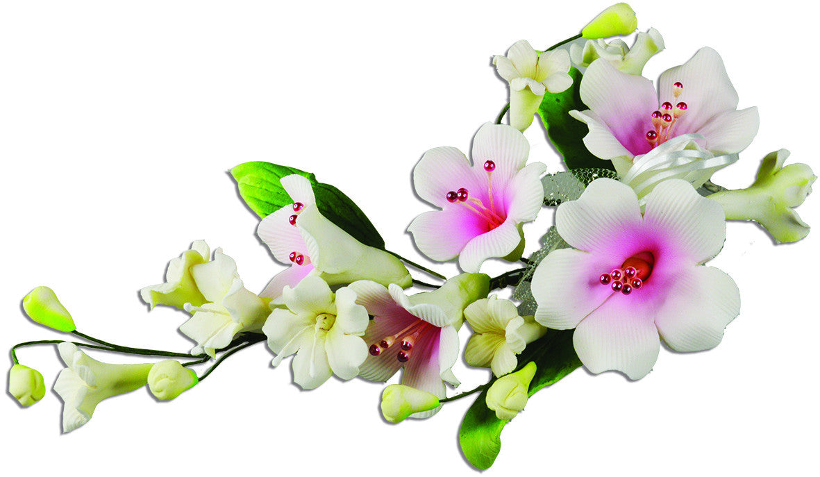 Ramillete Flores en Blanco y Rosa
