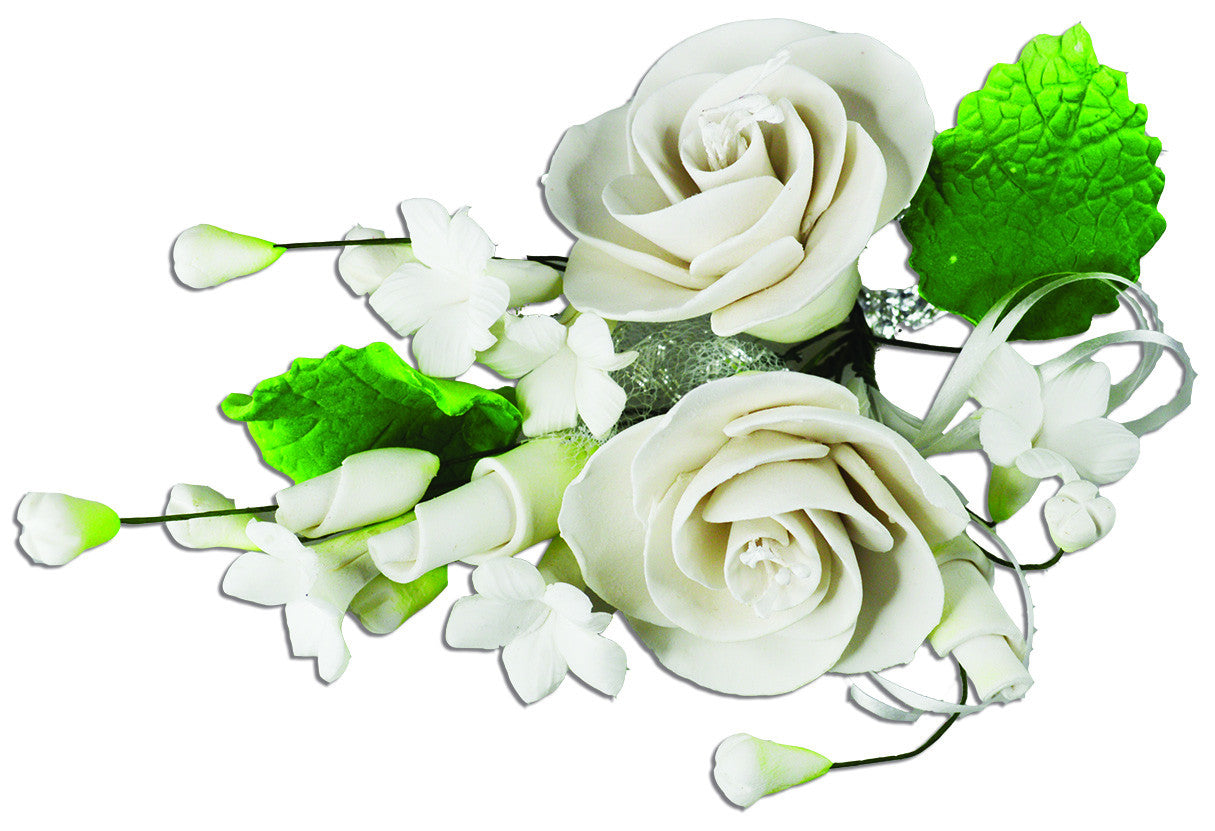 Ramillete Flores Rosas Blancas