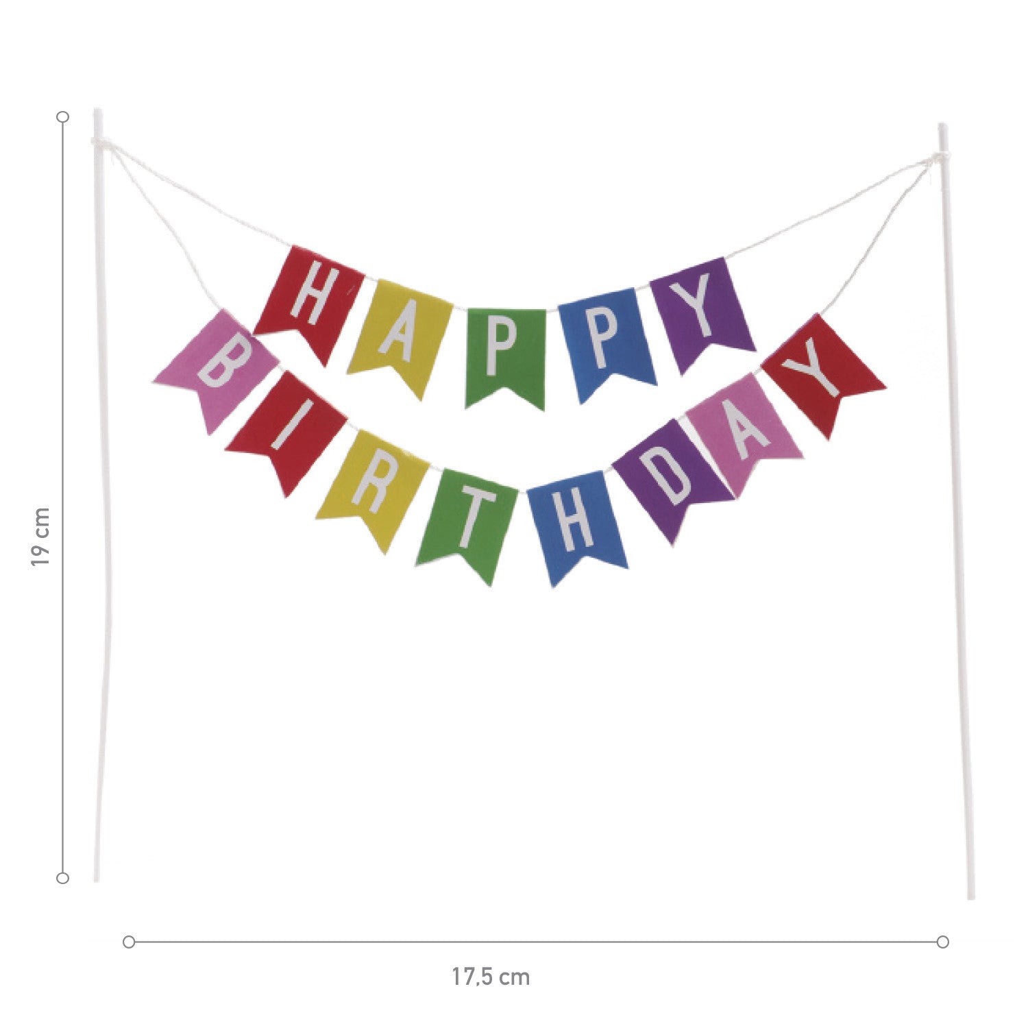 Topper Banderas "Happy Birthday"