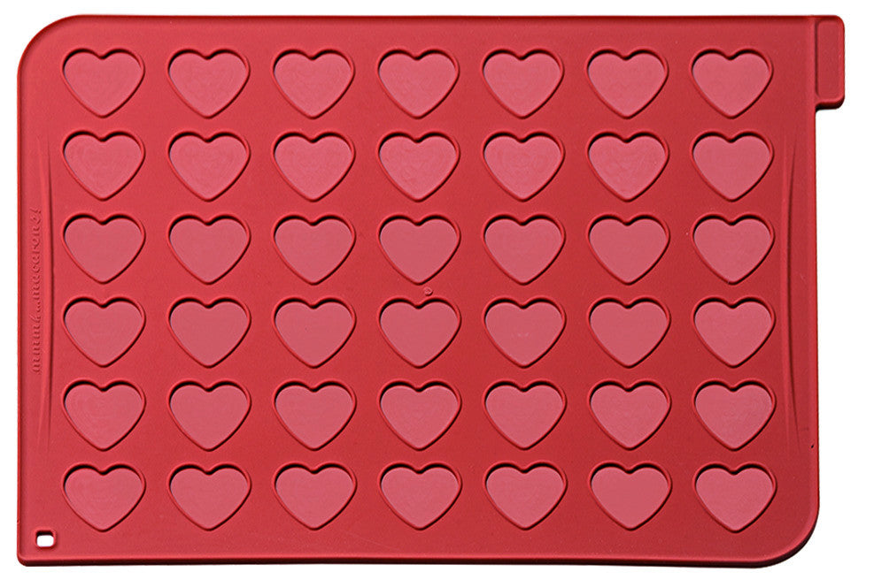 Silikomart Placa Macarons en Forma Corazón Silicona