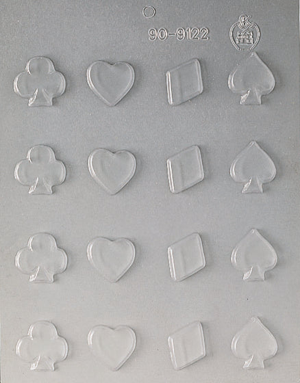 Molde para Chocolate con 16 Figuras de Cartas