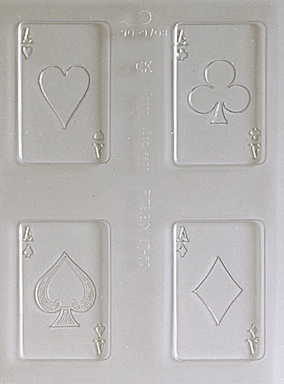 Molde para Chocolate con Forma de 4 Cartas de Poker