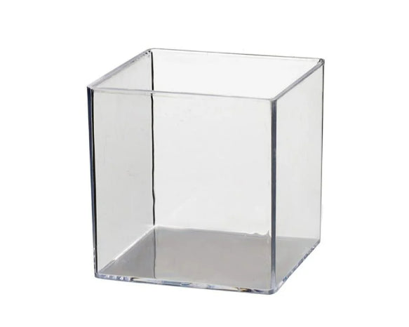 Ensaladera Cubo 820 ml. Transparente 5 uds.