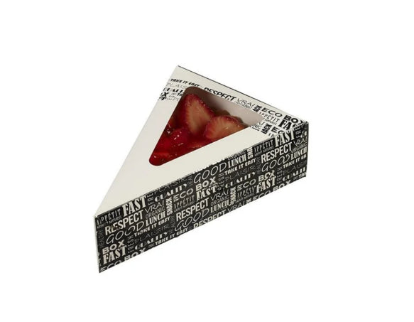 Caja Triangular con Ventana para Porciones de Tarta 500 uds.