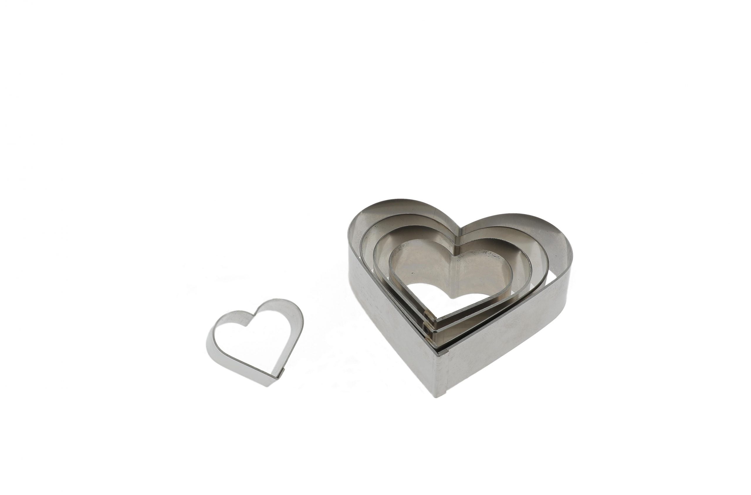 Caja de 5 Cortapastas con Forma de Corazón Liso