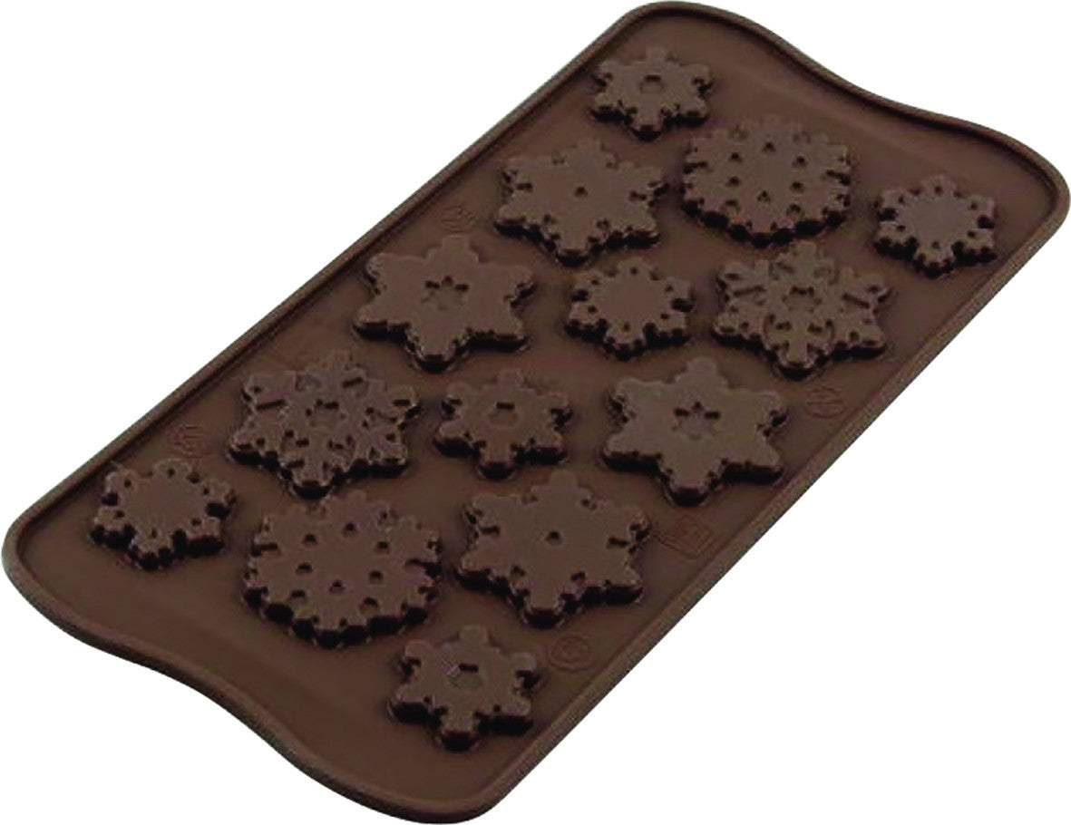 Placa para 14 Copos de Nieve de Chocolate
