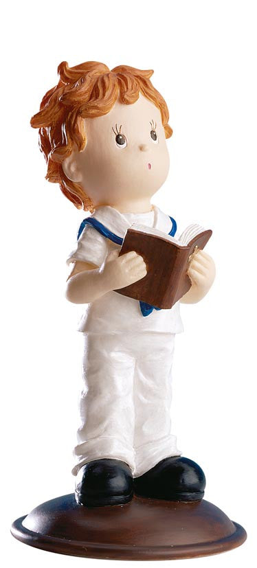 Niño Comunión con Biblia - 13,5 cm