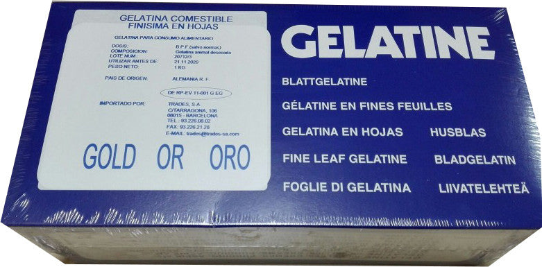Hojas de Gelatina en Láminas - 1 kg.