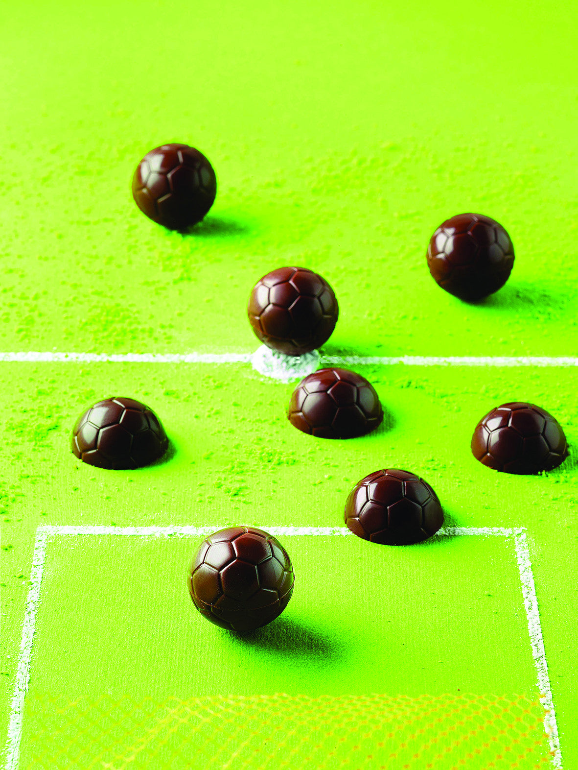 Molde Balones de Fútbol de Silicona para Chocolate
