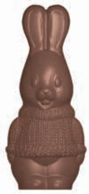 Molde de chocolate Conejito Pascua con jersey